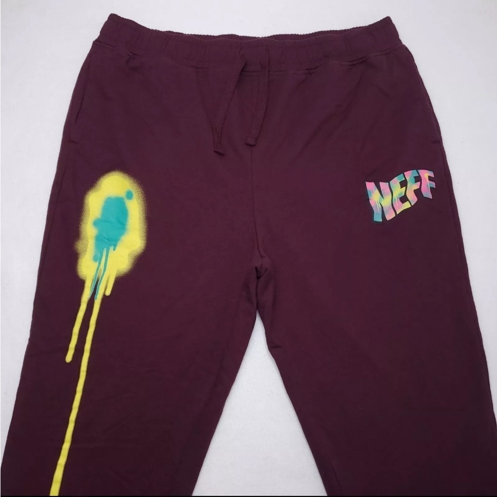 Neff Graffiti Spray Paint Splatter Tapered Leg Sweatpants Mens Size 2XL NWT - Picture 2 of 10